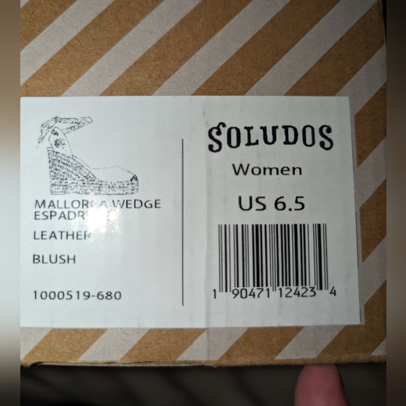 Soludos platform leather espadrille beige US6.5 or 7 - Picture 2 of 4